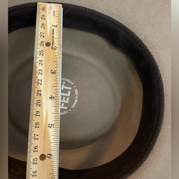 Lite Felt Jhats‎ Collection VTG Unisex Fedora Khaki Hat High End Luxury Hat EUC - Picture 10 of 14